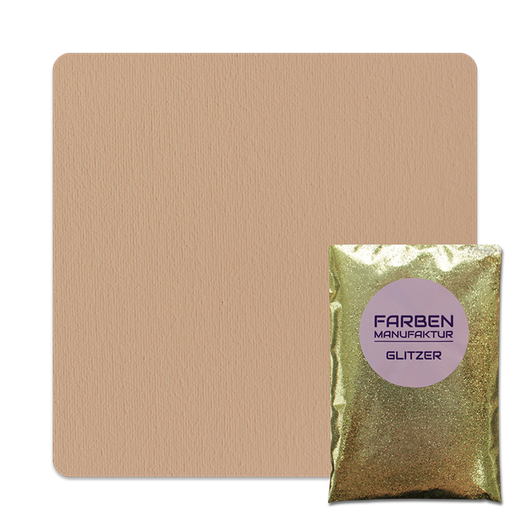 Glitzerfarbe beige-gold-glitzer
