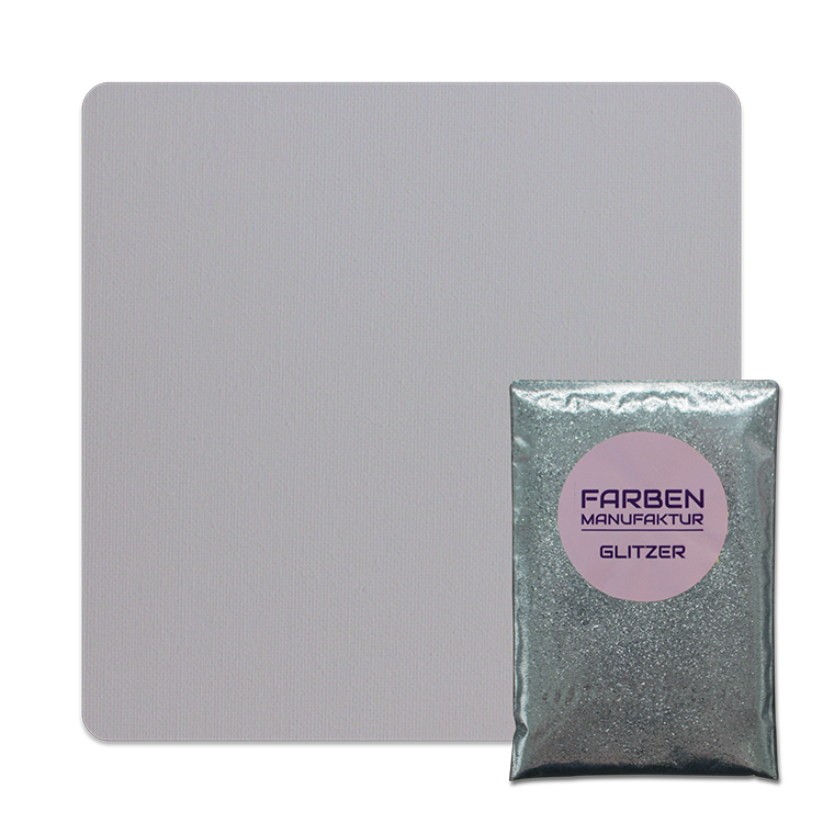 Glitzerfarbe hellgrau-silber-glitzer